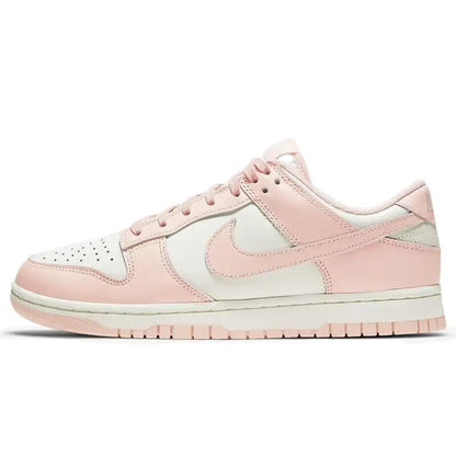 Nike Dunk Low Pink and White Colorway Low-Top Retro Casual Sneakers Durable Skate Shoes for Women DD1873-112