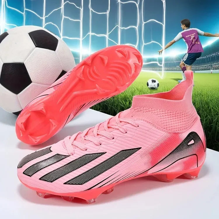 Men New TF Football Boots Sneakers Society Turf Grass Ultralight Male Soccer Shoes Comfortable Ankle Football Shoes Futsal Fast