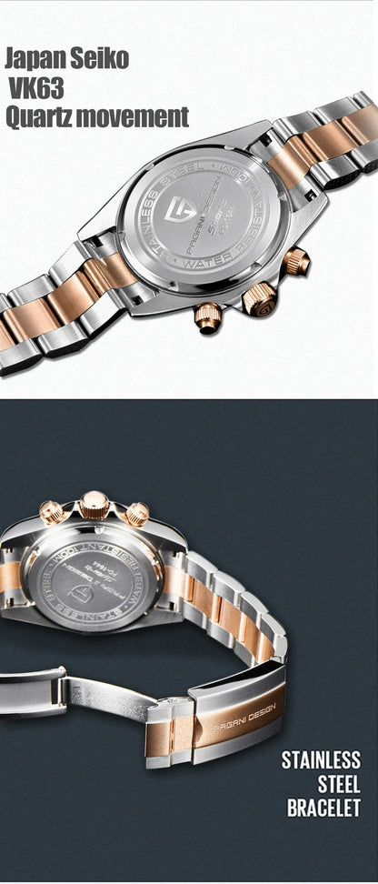 Gold 1644 PAGANI DESIGN 2026 New Men's Watches Top Brand Luxury Mens Quartz Wrist Watch Men Watch Men Chronograph Waterproof