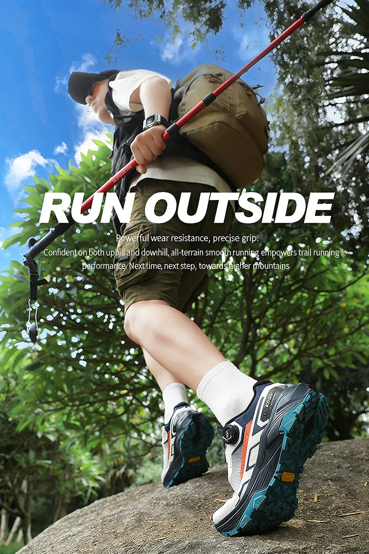 Men's Running Shoes with Rotating Buckle Breathable Mesh Lightweight Sneakers for Men Gym Workout Casual Waterproof Sports Shoes