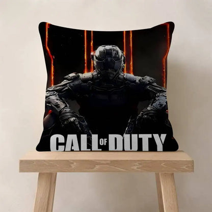 Klasická hra C-Call Of D-Duty personalizovaný polštář s obrázkem a textem, bytová dekorace, dárek do domácnosti, 45x45cm