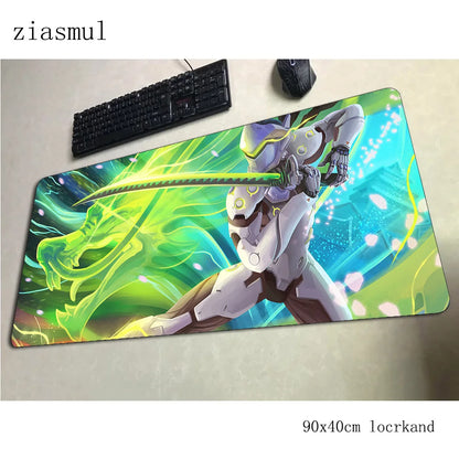 Tapete de rato Overwatch 90x40cm, tapete de rato gaming aesthetic, tapete de rato gamer personalizado elegante para teclado e PC