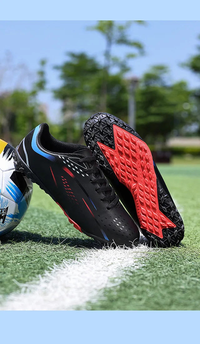 Professional Turf Soccer Shoes Men Cleats Non-Slip Training Football Shoes Boy Artificial Grass Breathable Athletic Soccer Shoes