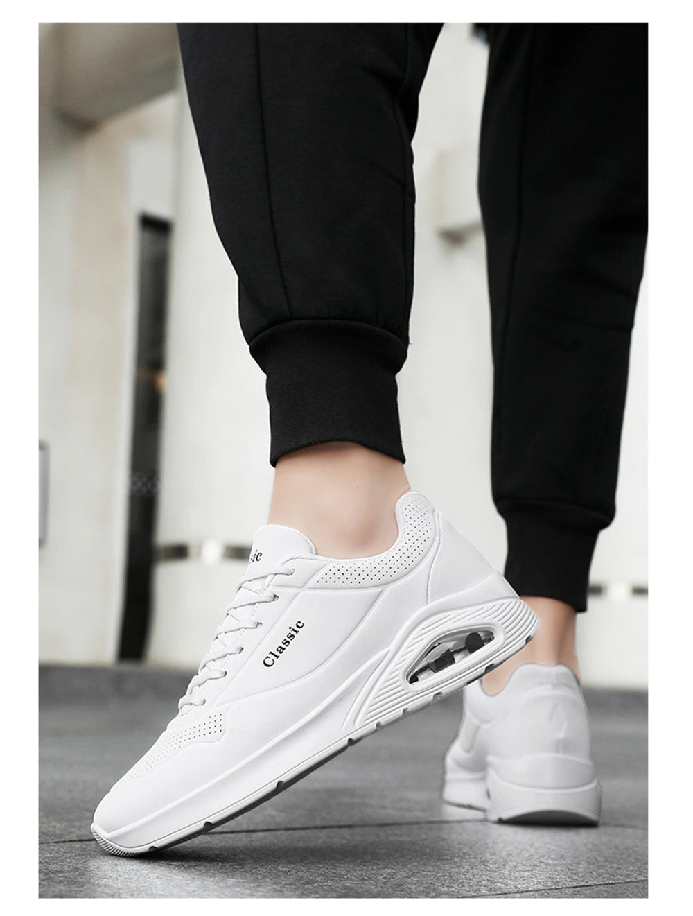 Men's Breathable Shock-Absorbing Running Shoes with Air Cushion Lightweight Low-Top Sneakers for Gym Training Casual Wear