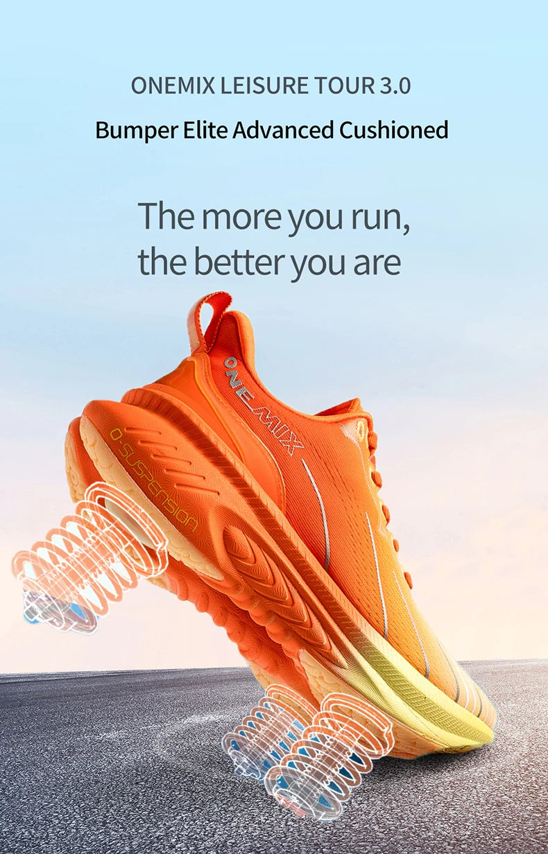 ONEMIX New Cushioned Running Shoes women Fall Winter Heavy Runners Lace-up Women Jump Rope Dance Non-slip Outdoor Sneakers