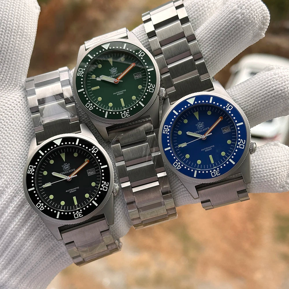STEELDIVE Official SD1979 High Quality 200M Waterproof 42.5MM NH35 Automatic Ceramic Bezel Sapphire Glass Men Dive Watch Reloj