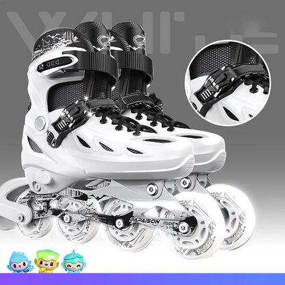 Inline Skates boy black Adjustable Size pink girl Children Sports Rollerblades High Speed new LED Light Up Professional