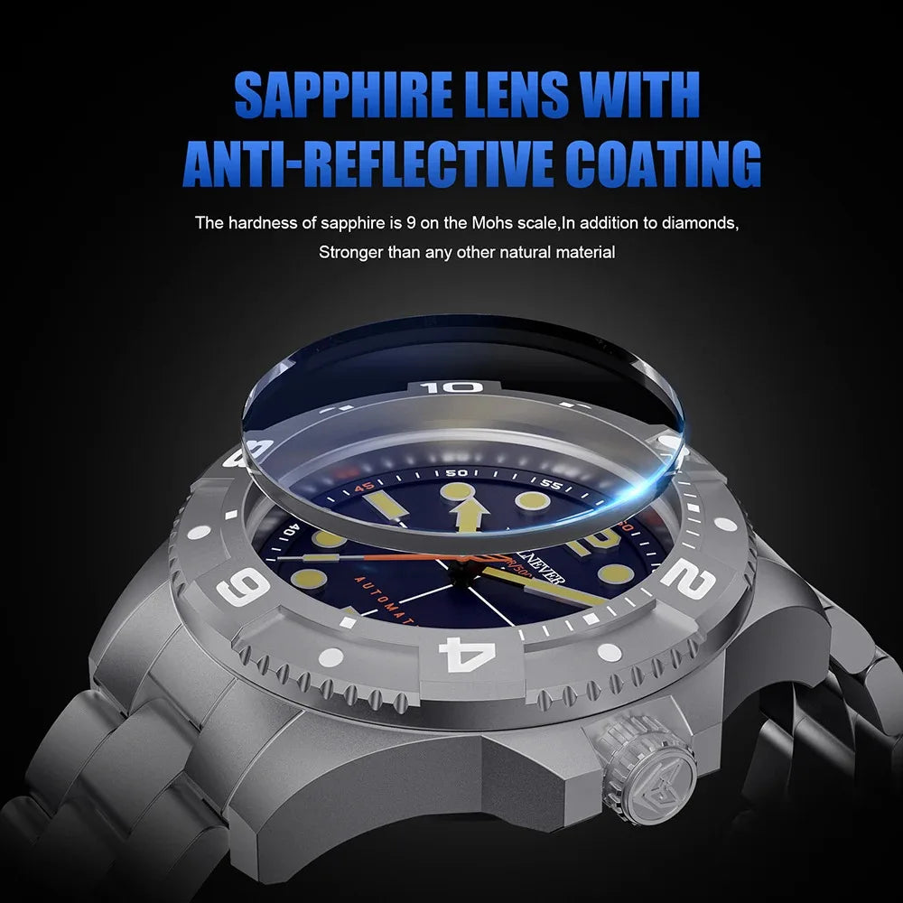 FeelNever Top Brand Luxury Mechanical Watch Profession Casual Sport Stainless Steel Automatic Men's Watches Fashion Wristwatches