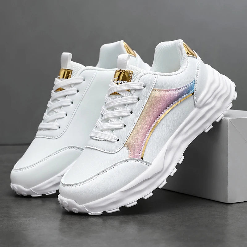 New Summer Fashionable Womens Sports Shoes Versatile Lightweight and Durable Running Shoes Shock-absorbing Daily Walking Shoes