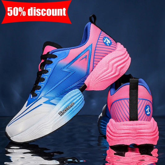Couple Sports Shoes Professional Marathon Comfortable Jogging Shock-absorbing Training Shoes High Rebound Anti Slip Racing Shoes