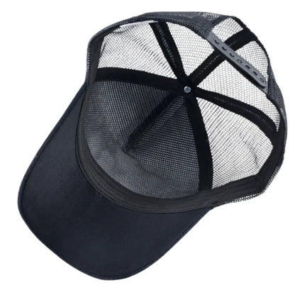 Boné de basebol trucker em malha respirável com bordado Wolf Patch, ajustável, estilo hip hop, para homem e mulher, com pala e fecho snapback, ideal para exterior e oferta