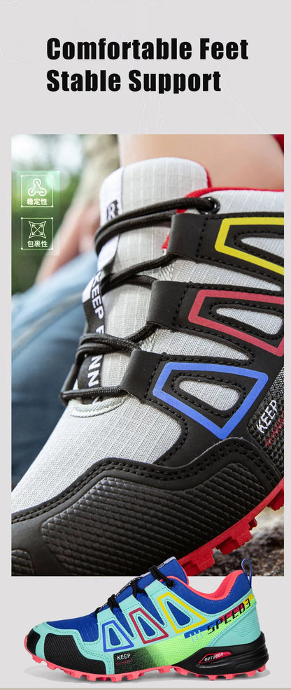 Men's Hiking Shoes Outdoor Sports Shoes Lace-up Hiking Shoes Women's Hiking Sports Shoes Non-slip Hunting Tactical Sports Shoes