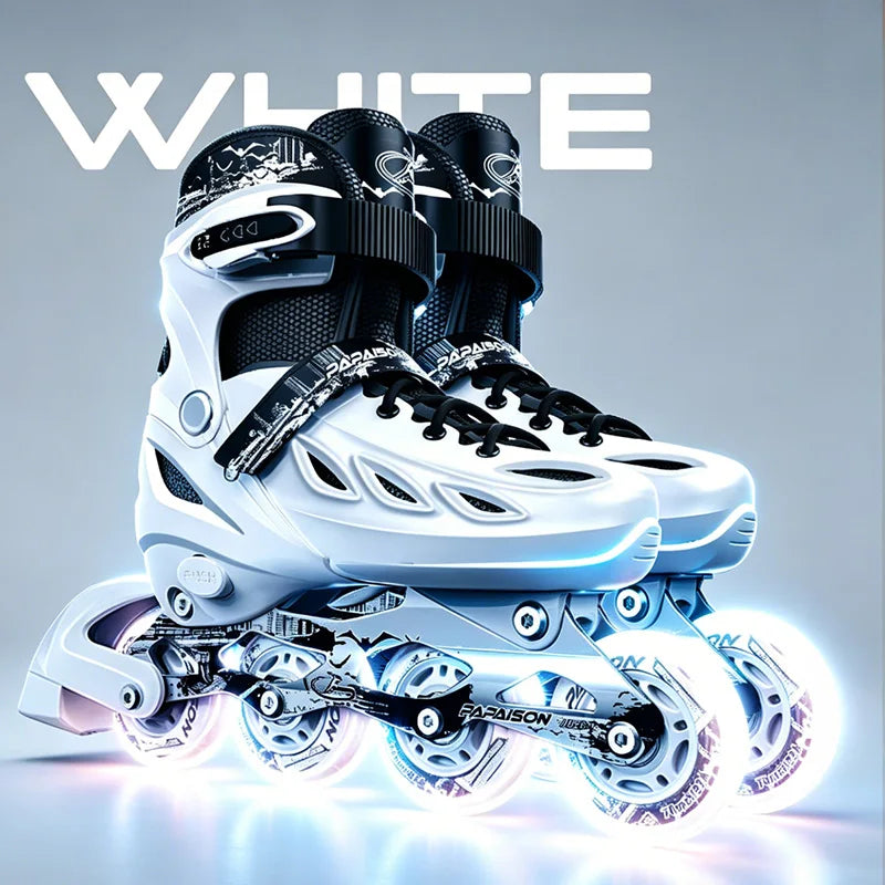 Inline Skates boy black Adjustable Size pink girl Children Sports Rollerblades High Speed new LED Light Up Professional
