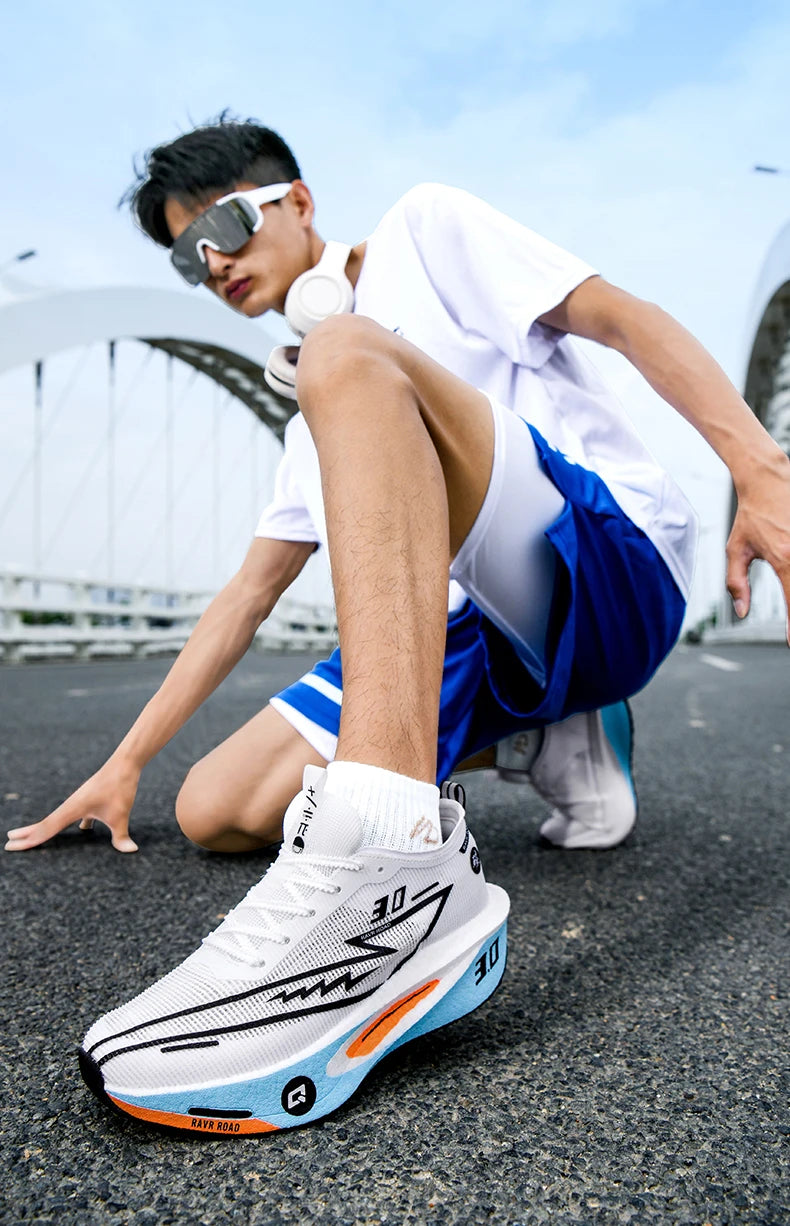 Air Running Shoes Men Sports Marathon Carbon Plate Breathable Lightweight Women Comfortable Athletic Leisure Sneakers Soft Sole
