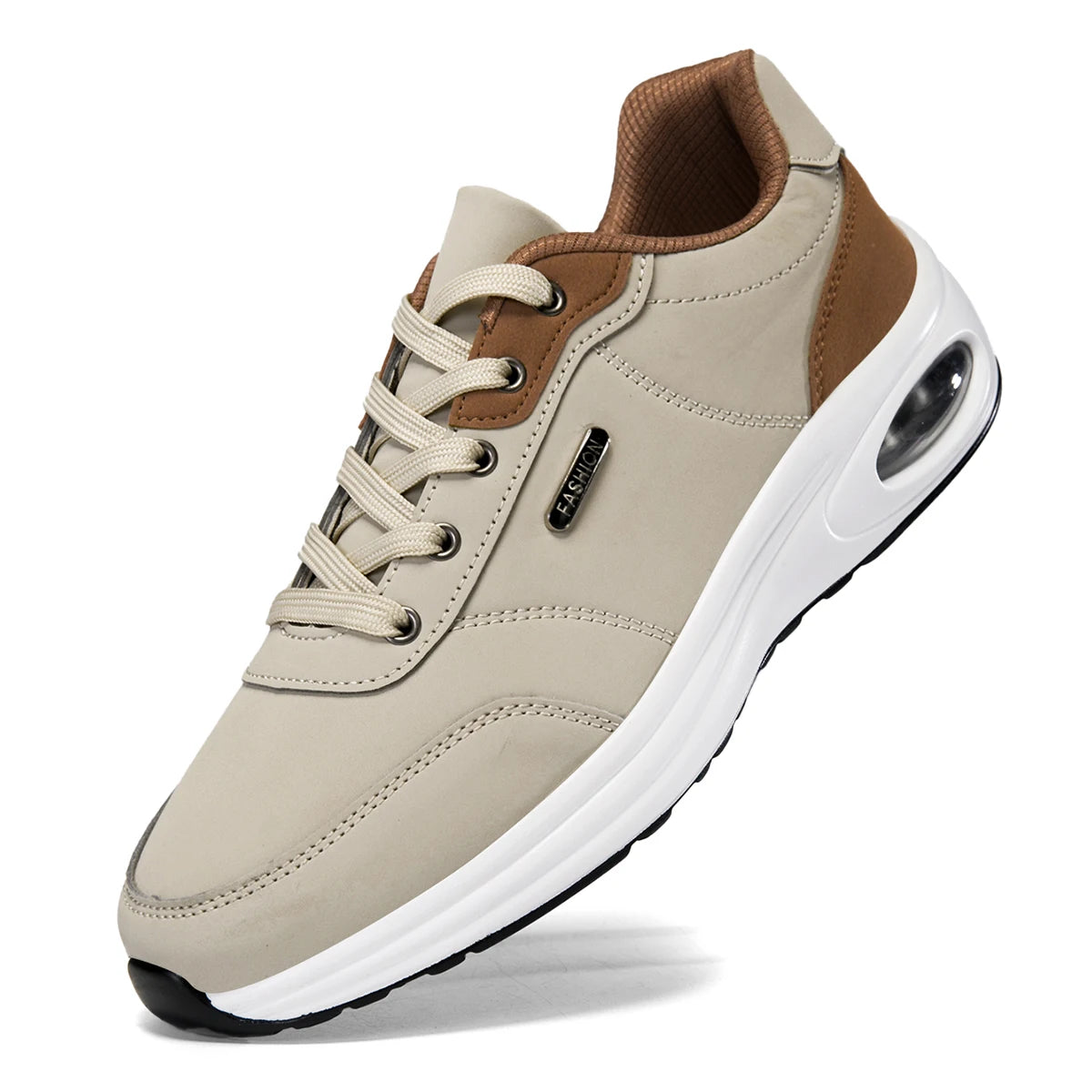 New Men's Shoes Spring Autumn Waterproof Walking Shoes Non-Slip Cushioning Men's Casual Leather Sports Shoes Men's Tennis Shoes