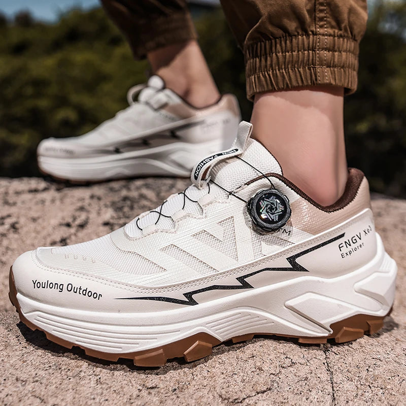 Mens Sneakers Casual Outdoor Anti Slip Shock-absorbing Versatile Off Road Hiking Shoes Comfortable Soft Sole Running Shoes Man