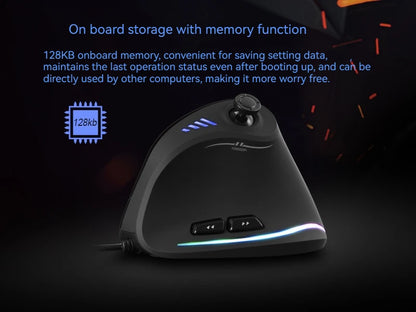 Rato Vertical ZELOTES C-18, rato ótico com 11 teclas, RGB, joysticks e laser programáveis, para PC e computador gaming