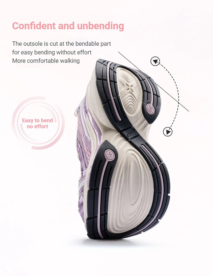 Sapatilhas Xtep Basque 3 para Mulher, Leves, Resistentes ao Desgaste, Modernas, Duráveis, com Sola Grossa, Casuais e Desportivas, 874218320006