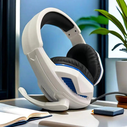 H4 Wired Gaming Headphones with Microphone, PS4 Computer Headset, Music Headphones with 3.5mm Jack, Online Course & Conference Audio Headphones