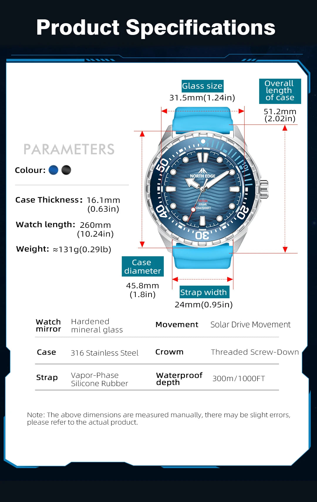 NORTH EDGE New TRITON Solar Powered Diving Watch for Man Luxury Quartz Wristwatches 316L Stainless Steel Case Waterproof 300M