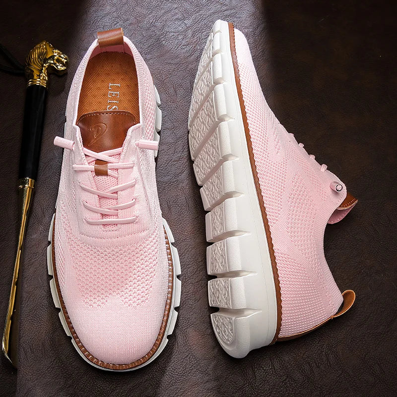 New men's large-sized casual shoes - Fly-Weave mesh breathable sports shoes, lightweight and slip-resistant men's shoes