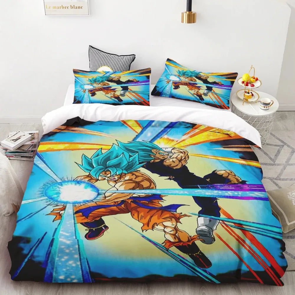 Goku Duvet Cover Set Dragon Ball Teens Bedding Set Quilt Cover for Children Boys Best Gifts Queen King Bedroom Decor