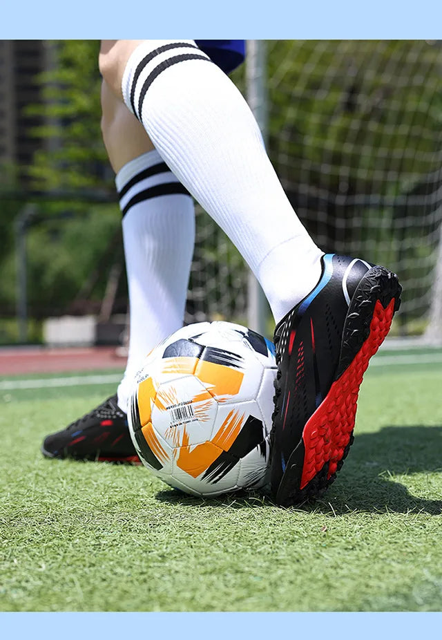 Professional Turf Soccer Shoes Men Cleats Non-Slip Training Football Shoes Boy Artificial Grass Breathable Athletic Soccer Shoes
