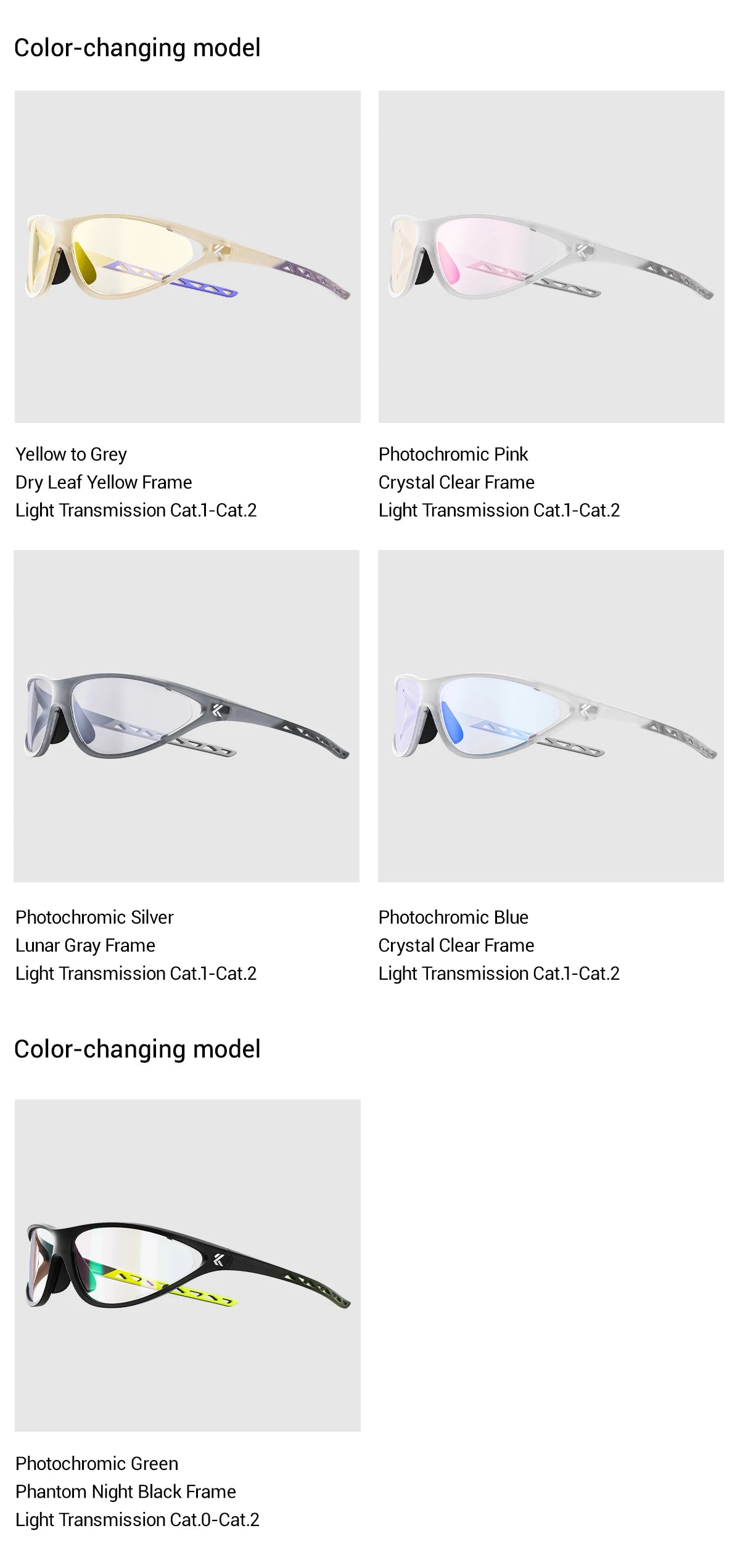 Kapvoe Hiking Sunglasses Camping Fashion Sunglasses for Men Photochromic Cycling Glasses MTB Bike Goggles Fishing Eyewear Sports