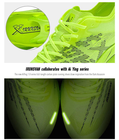 IRUNSVAN Carbon Plate Sports Shoes Marathon Professional Running Shoes Shock Absorbent Breathable Jogging Shoes unisex 095