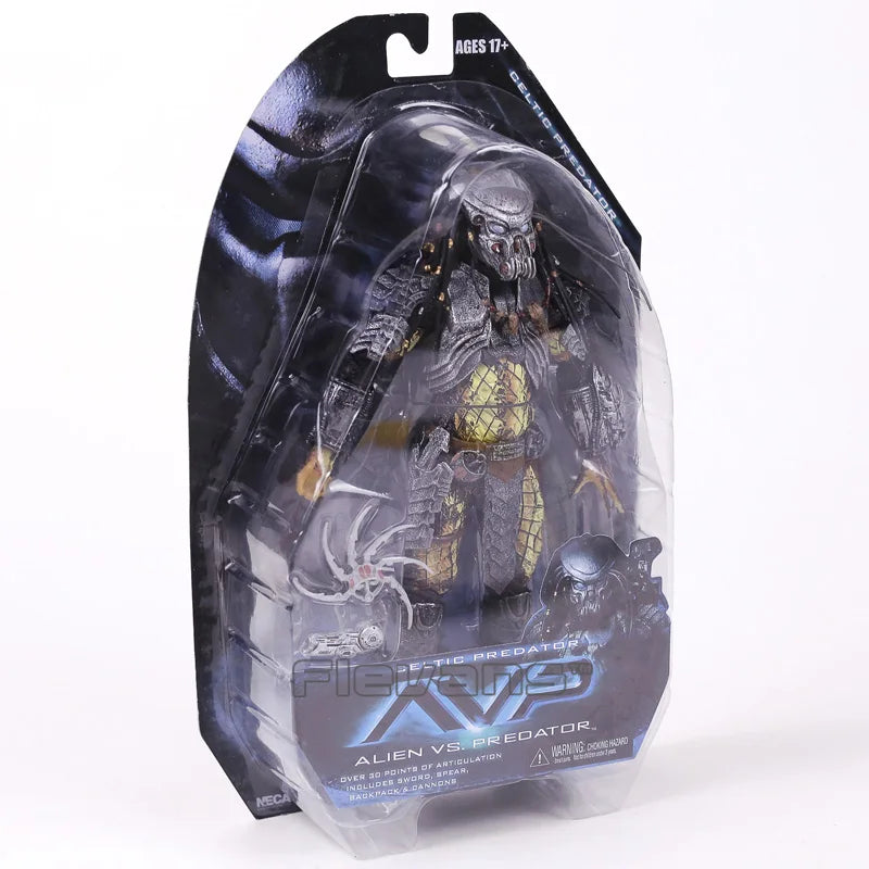 NECA AVP Alien vs. Predator Chopper Celtic Scar Predator Φιγούρα Δράσης 7" Αρθρωτό Κινητό Μοντέλο Παιχνίδι