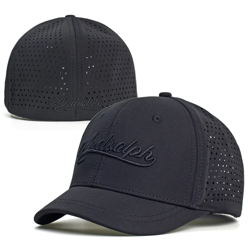 Casquette de baseball à mailles, à visière courte, dos fermé, pour homme et femme, respirante, à fermeture à pression, ajustée, style « dad hat », réglable, unie, style « trucker »