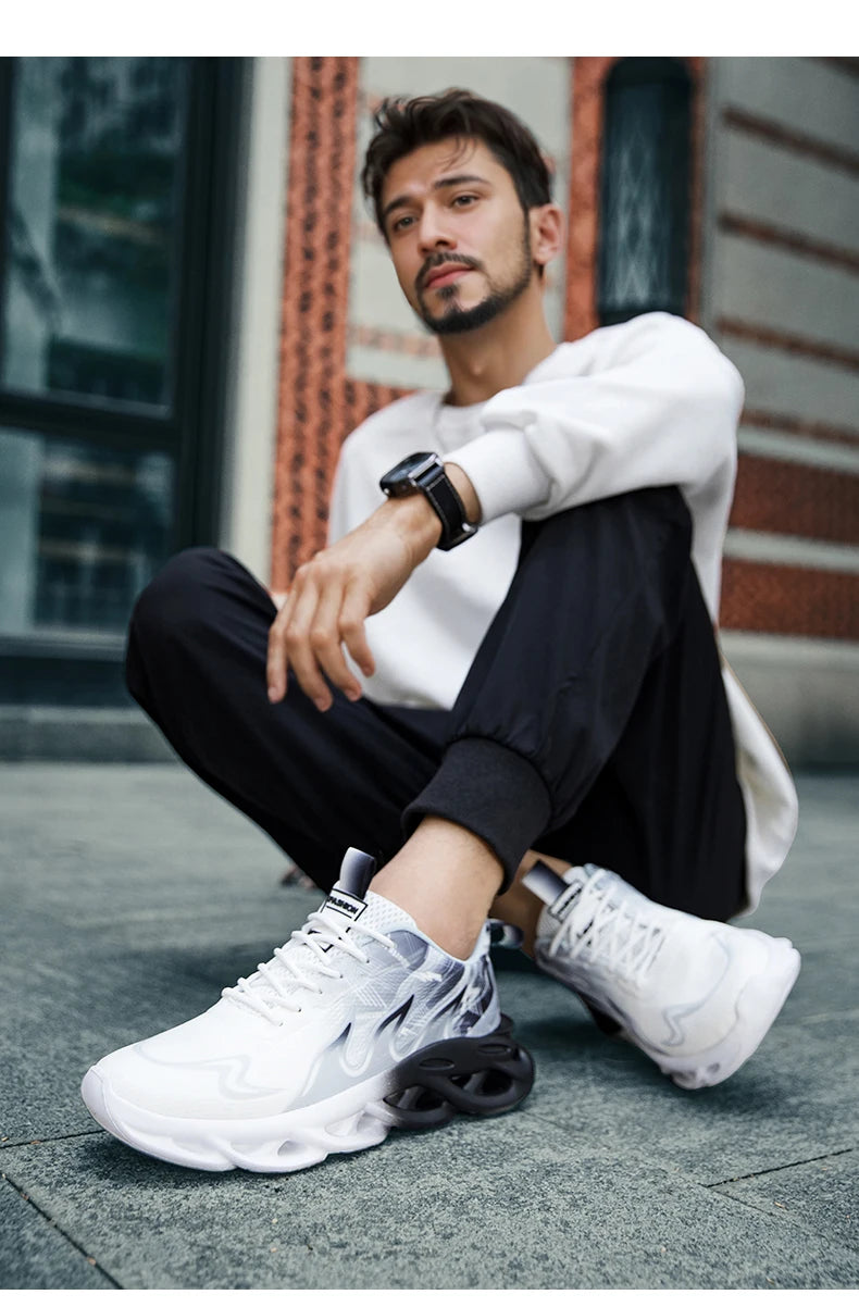 Men Running Shoes Breathable Mesh Sports Shoes Cushion Casual Sneakers Lightweight Comfortable Tennis Shoes﻿ Athletic Footwear