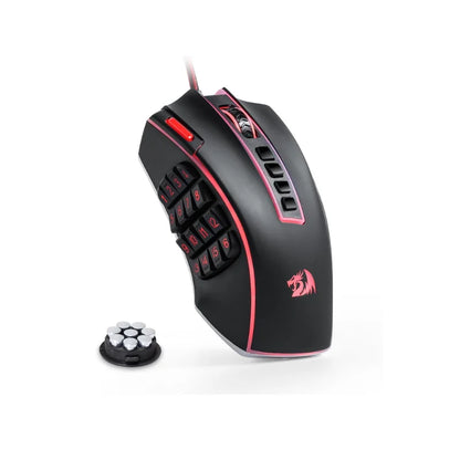 Rato Gaming MMO Redragon M990, 32000 DPI, rato gamer RGB com fios de alta precisão c/23 botões programáveis, 16 teclas macro laterais