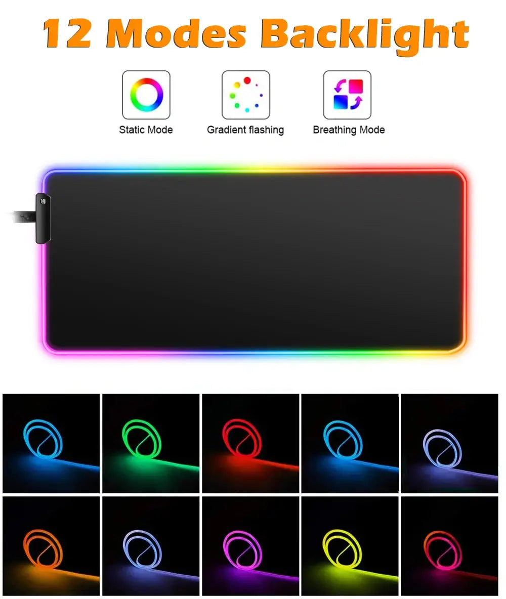 Mouse Pad Gamer Keyboard Pad Overwatch Sombra Desk Mouse Mat LED Carpet Rubber Tapis Souris Gaming RGB Notbook Kawaii Mousepad