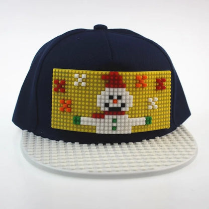 Crtani patchwork bejzbol kape, uradi-sam blokovi, snapback kape, hip hop kape za muškarce i žene, odvojivi pikseli, kape za tatu, dječje kape, kape za odrasle