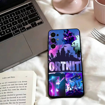 Game F-F-Fortnites Phone Case For Samsung S25, S24, S21, S22, S23, S30, Ultra, S20, Plus, Fe, Lite, Note, 10, Black Cover