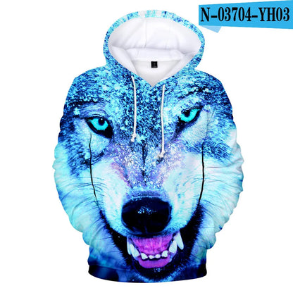 Classic Dolphins tigers wolves galloping horses animal 3D Print Hoodies Long Sleeve Sweatshirts Adult/Child Casual Pullovers