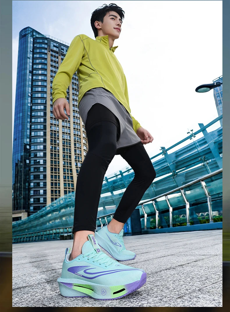 Carbon Plate Sports Running Shoes Marathon Men Breathable Lightweight Women's Comfortable Athletic Nonskid Chunta Sneakers