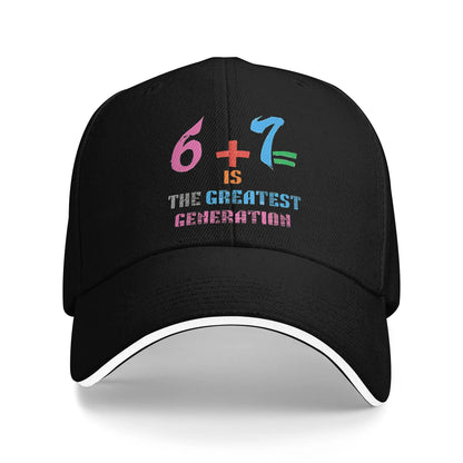67 Six Seven 6-7 Casquette de baseball « Popular Steal » Brainrot Gaming Meme Sandwich Caps Hommes Femmes Respirante Dad Hat Plein air
