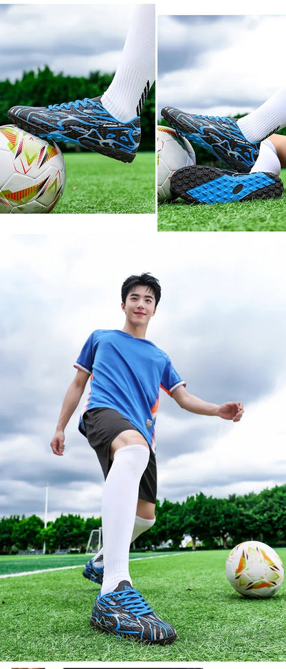 New Men Football Boots TF Sport Training Soccer Shoes Kids Ultralight Breathable Professional Sneakers Unisex Grass Cleats Match