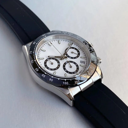 Relógio de Luxo para Homem VK63 com Movimento de Quartzo, Cronógrafo Business, 39mm, Aço/Ouro Rosa, Data, Mostrador Luminescente, Cronógrafo Completo