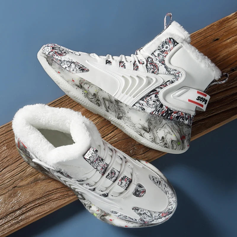 men boots 2025 New Winter Slippers Warm Men Shoes Waterproof Non-Slip Plush Sneakers Male tenis shoes Boots Men Sneakers Winter