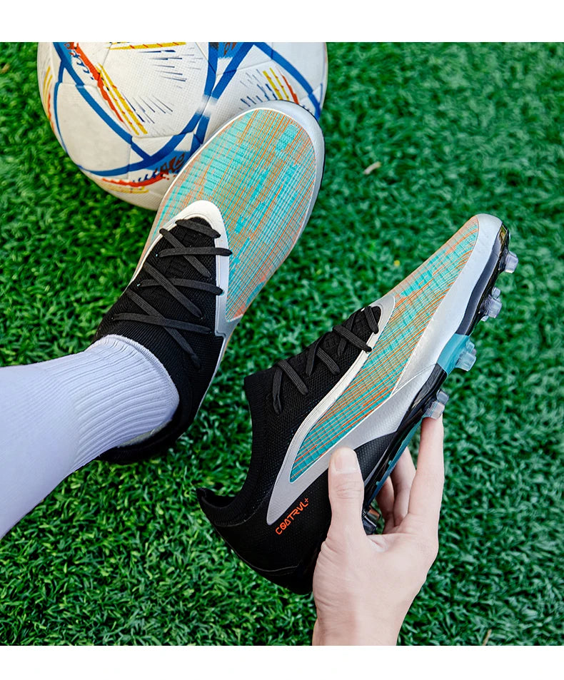 New Men Football Boots Sport Adult Long Spikes Soccer Shoes Training Outdoor Cleats Breathable Non Slip Boys Match Comfortable