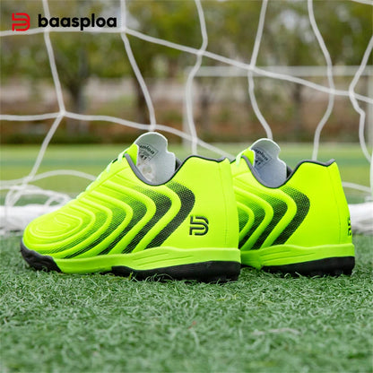 Baasploa Men's Soccer Shoes Comfort Brand Lightweight Turf Training Professional Football Shoes Male Soft Sneakers Non-Slip