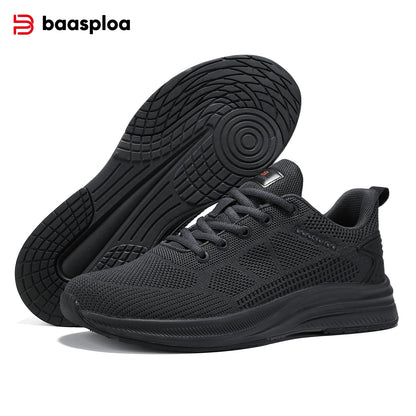 Ténis de corrida para homem Baasploa – Ténis casuais de malha, leves e de design, para corrida, respiráveis, com atacadores, para caminhada desportiva