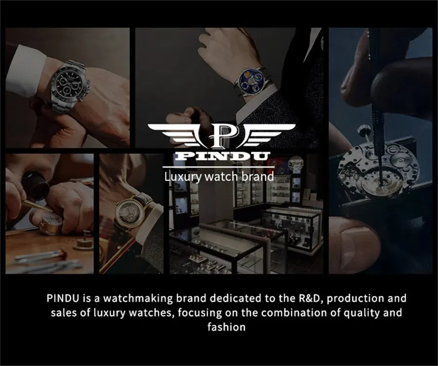 PINDU Upgraded Version Pindu Russian Roulette Celestial Series Quartz Watch Men's Astronomical Casino Las Vegas Men's Watch