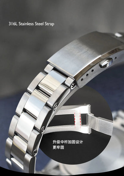 Baltany Men Automatic Watch 39MM Mechaical Wristwatch Bubble Sapphire 20ATM Waterproof C3 Luminous NH38 / SW200