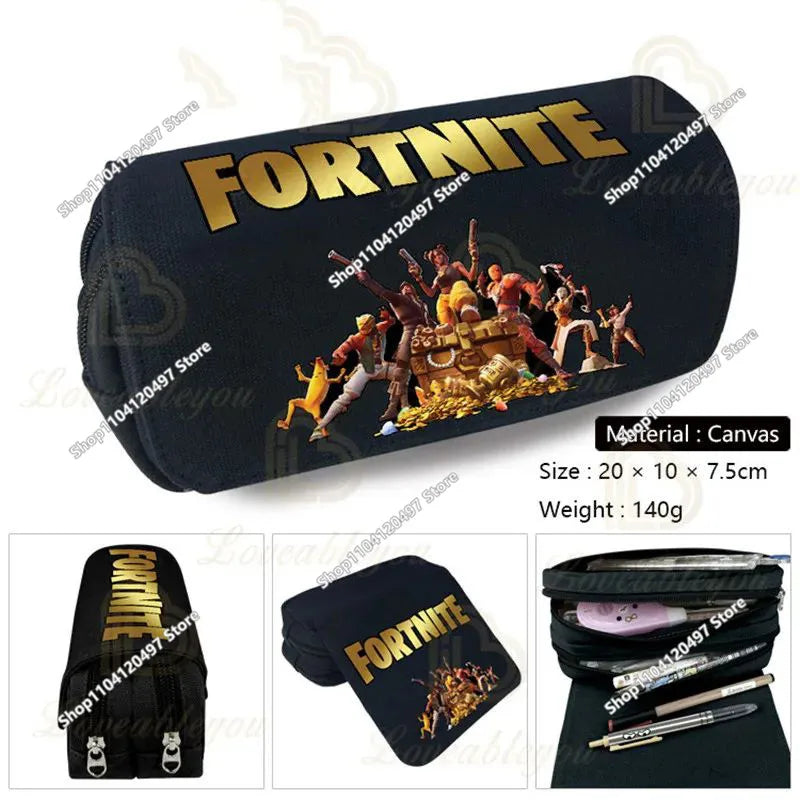 Victory Royale Astuccio portapenne per studenti ragazzi e ragazze, ispirato a Fortnited, grande capacità, Peely Llama Hero, astuccio per bambini, ragazzi e adolescenti