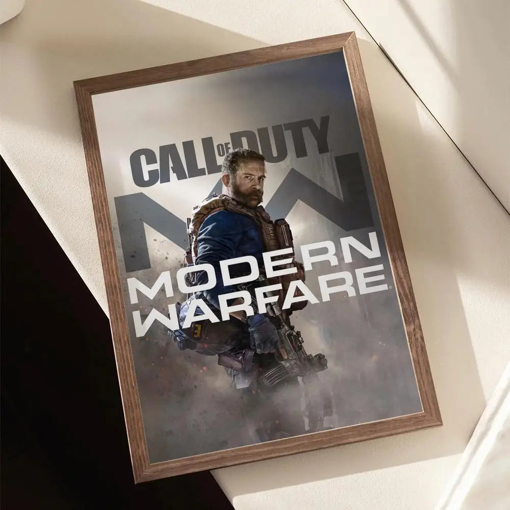 Самозалепващи се стенни стикери Call of D-DUTY с геймърски постер, HD стенен декор за спалня, дневна, домашна декорация и подарък