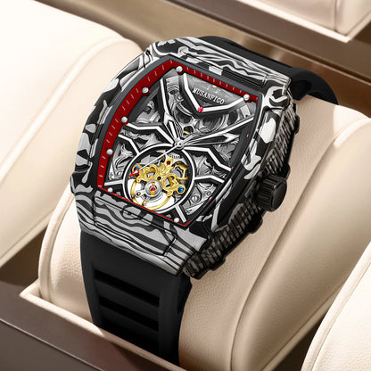 Fully automatic skeleton mechanical watch, fashionable personality, luxury hot men's watch, casual business watch